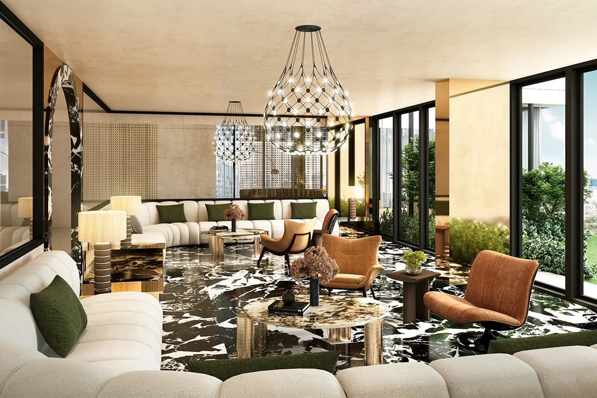 Construction materials warehouse with organized inventory